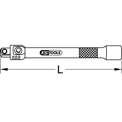 1/2" CHROMEplus Verlängerung mit Verriegelung, 250mm von Kstools