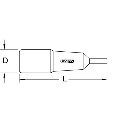 1/4" Bit-Stecknuss mit Schutzisolierung für Innensechskant-Schrauben, 4mm 1/4" Bit-Stecknuss mit Schutzisolierung für Innensechskant-Schrauben, 4mm von Kstools