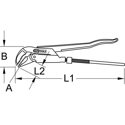 BERYLLIUMplus Eckrohrzange 2" BERYLLIUMplus Eckrohrzange 2" von Kstools