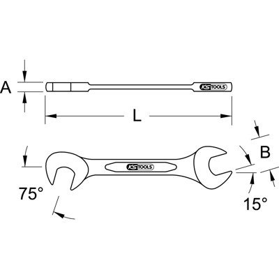 BRONZEplus Blech-Doppel-Maulschlüssel klein 13mm von Kstools