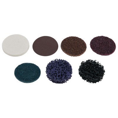 Ersatz-Schleifpads, Ø50mm, Strip Rad schwarz, 10er Pack von Kstools