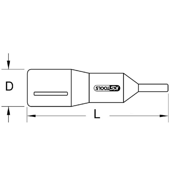 KSTOOLS® - 1/4" Bit-Stecknuss mit Schutzisolierung für Torx-Schrauben, T10 von Kstools