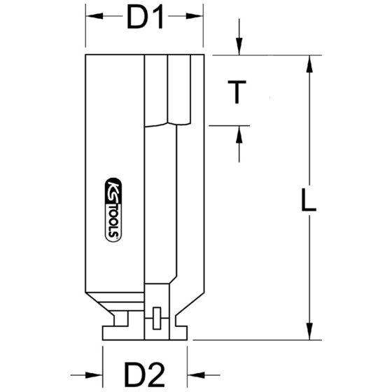 KSTOOLS® - 1.1/2" Sechskant-Kraft-Stecknuss, 42mm, kurz von Kstools