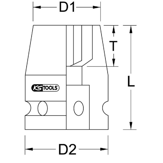 KSTOOLS® - 3/4" Sechskant-Kraft-Stecknuss, kurz, 37mm von Kstools