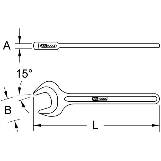 KSTOOLS® - BRONZEplus Zugmaulschlüssel 15°, 1.1/2" von Kstools