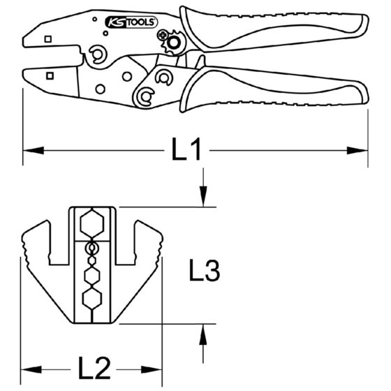 KSTOOLS® - Crimpzange für Koaxialstecker von Kstools