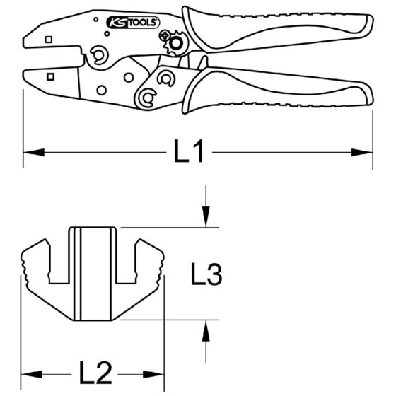 KSTOOLS® - Crimpzange für Westernstecker, RJ45 von Kstools