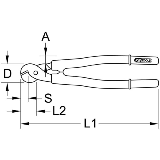 KSTOOLS® - Drahtseil-Kabelschere mit Schutzisolierung, 600mm von Kstools