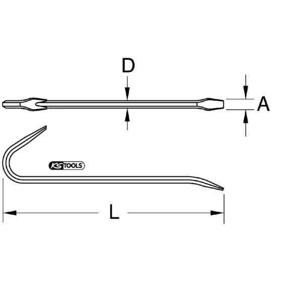 KSTOOLS® - EDELSTAHL Nageleisen, 400mm von Kstools