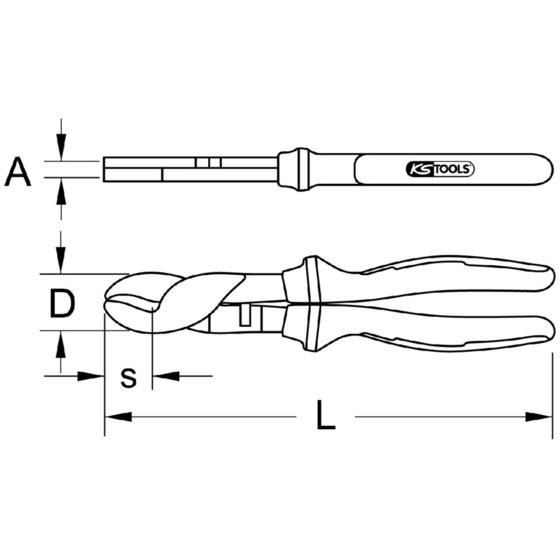 KSTOOLS® - ERGOTORQUE VDE Kabelschere, 215mm von Kstools