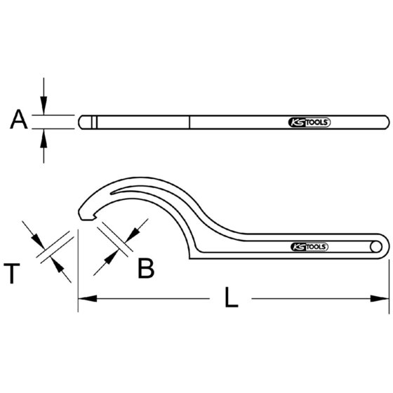 KSTOOLS® - Fester Hakenschlüssel mit Nase, 34-36mm von Kstools