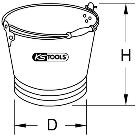 KSTOOLS® - Funkenfreier Eimer aus Aluminium 12l von Kstools