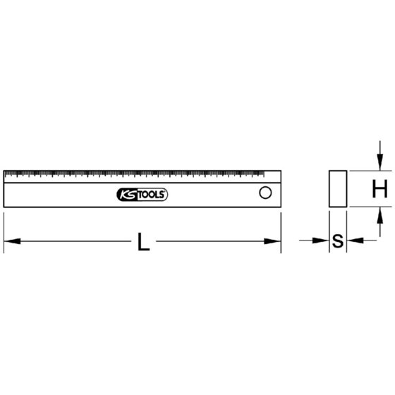 KSTOOLS® - Präzisions-Maßstab, 500mm von Kstools