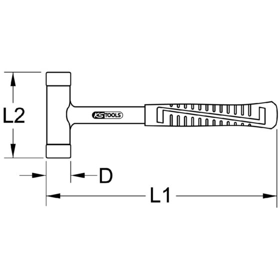 KSTOOLS® - Rückschlagfreier Schonhammer von Kstools