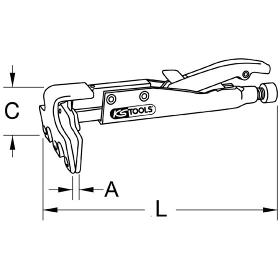 KSTOOLS® - Schweiß-Gripzange, 205mm von Kstools