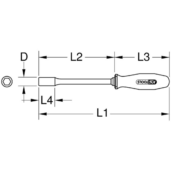 KSTOOLS® - Stecknuss-Schraubendreher mit Schutzisolierung, 9mm von Kstools