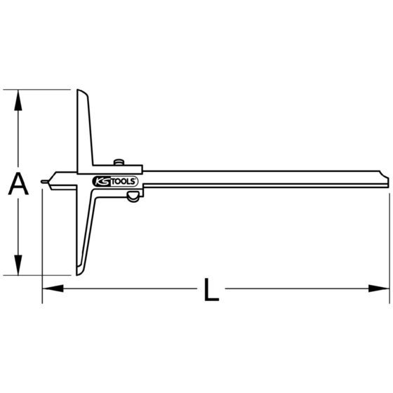 KSTOOLS® - Tiefenmessschieber mit Messstift, 0-300mm von Kstools