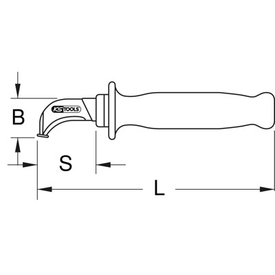 Kabelmesser mit Schutzisolierung und Hakenklinge, 200mm von Kstools