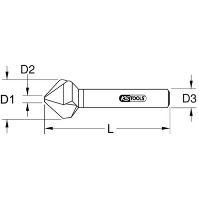 Kegel- und Entgratsenker 90° HSS TiN ø11,5mm von Kstools