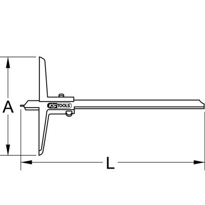 Tiefenmessschieber mit Messstift, 0-300mm Tiefenmessschieber mit Messstift, 0-300mm von Kstools