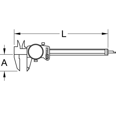 Uhren-Messschieber, Messgenauigkeit +/-0,02 von Kstools