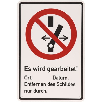Warnschild "Es wird gearbeitet" von Kstools