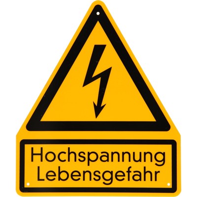 Warnschild "Hochspannung, Lebensgefahr" von Kstools