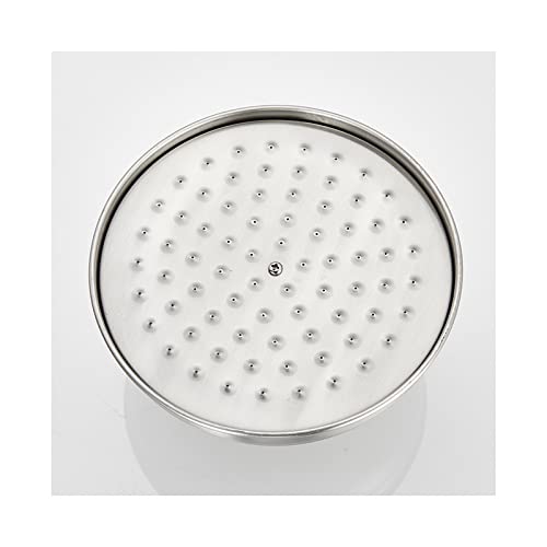 Ksunun 8 Zoll Duschkopf Regendusche Messing Regenduschkopf Druckverstärkendes Design Einbauduschköpfe Runden Überkopfbrause mit Anti-Kalk Messingdüse,Brushed von Ksunun