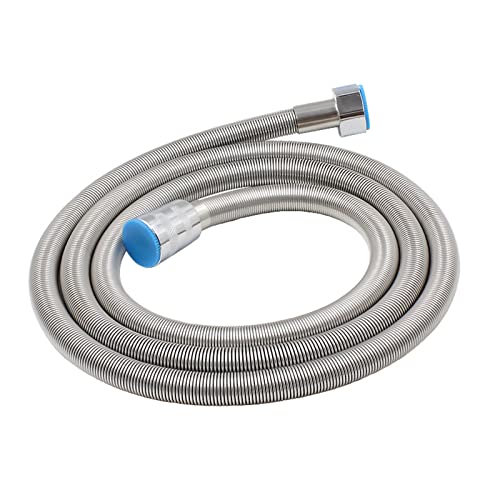 Ksunun Brauseschlauch Premium Rostfreier Stahl Duschschlauch Chrom Edelstahl Brauseschlauch Edelstahlschlauch mit Doppeltem Verdrehschutz Flexibler Brauseschlauch Einstellbar Anschlussschlauch,2 m von Ksunun