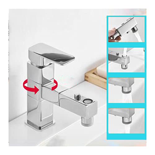 Ksunun Waschtischarmatur Ausziehbare Düse, Messing Badarmatur 180° Schwenkbar Einhand-Waschtischbatterie, Mit 3 Wasserauslassmodi Spültischbatterie,Chrome Plated Ksunun Waschtischarmatur Ausziehbare Düse, Messing Badarmatur 180° Schwenkbar Einhand-Waschtischbatterie, Mit 3 Wasserauslassmodi Spültischbatterie,Chrome Plated von Ksunun