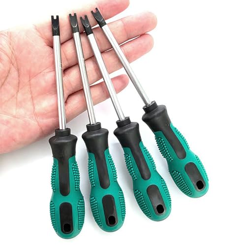 Ksvaye 4-Teiliges U-Typ Magnetischer Schraubendreher, M1.7 / M2.0 / M2.3 / M2.6 U Form Schraubendreher Set Chrom-Vanadium-Stahl + PP CRV Schraubendreher Handwerkzeug für Haushaltsgeräte von Ksvaye