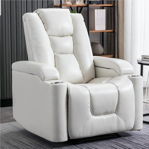 Elektrisches Liegesofa mit übergroßer Power-Liege, versteckter Armaufbewahrung, 2 Getränkehalter, USB-Anschlüsse, überfüllt, Einzelliege, ergonomisch, Heimkino-Sitz, bequeme Lounge von KswyyuwxgqI