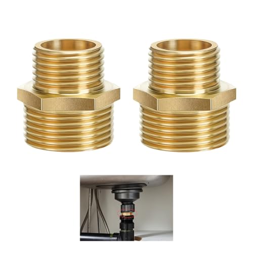 2 Stück Doppelnippel Messing Außengewinde Sechskant Reduzierstück 3/4 auf 1/2 zoll Rohrverbinder Gewindefitting Doppel Nippel Messing Fittings für Wasser Luft Öl Gas Systeme Trinkwasser geeignet 2 Stück Doppelnippel Messing Außengewinde Sechskant Reduzierstück 3/4 auf 1/2 zoll Rohrverbinder Gewindefitting Doppel Nippel Messing Fittings für Wasser Luft Öl Gas Systeme Trinkwasser geeignet von Ksywydu