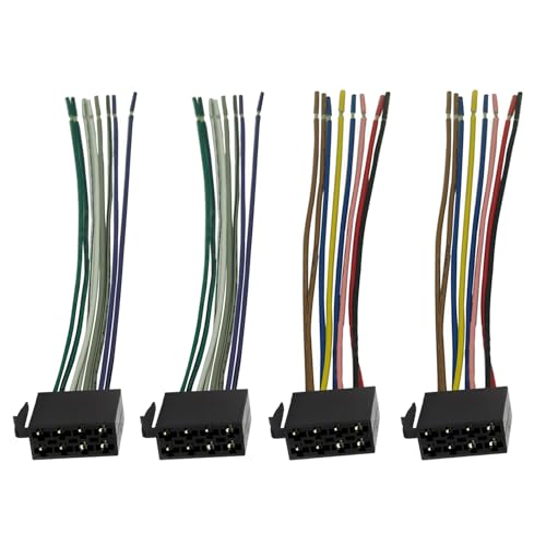 4 Stück Auto Radio Adapter, ISO Adapter Autoradio 2 x 8 pol Stecker Lautsprecher Stromversorgung Universal Kabelbaum Kompatibel mit VW Ford Opel BMW Audi Citroen Renault Toyota für Nachrüstradio 4 Stück Auto Radio Adapter, ISO Adapter Autoradio 2 x 8 pol Stecker Lautsprecher Stromversorgung Universal Kabelbaum Kompatibel mit VW Ford Opel BMW Audi Citroen Renault Toyota für Nachrüstradio von Ksywydu