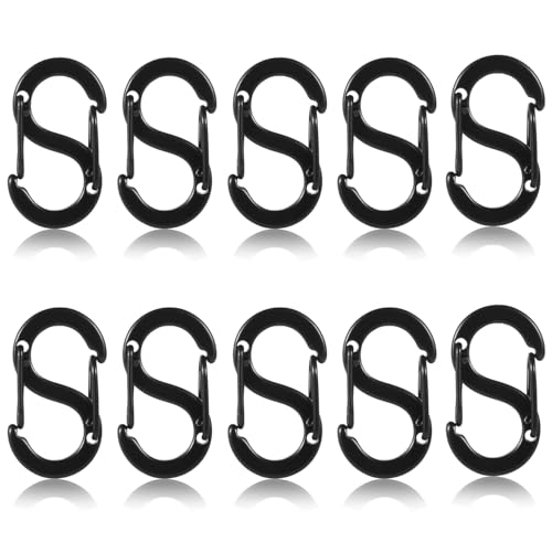 10 Stück S-Schloss Halskettenverschluss, Karabinerverschluss Schwarz, Doppelt Öffnender Kettenverschluss, Schmuck Verschlüsse, Karabinerverschluss für DIY Schmuck Armbänder Halsketten 10 Stück S-Schloss Halskettenverschluss, Karabinerverschluss Schwarz, Doppelt Öffnender Kettenverschluss, Schmuck Verschlüsse, Karabinerverschluss für DIY Schmuck Armbänder Halsketten von Ktnyl