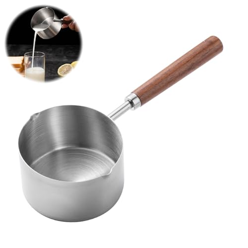 200 Ml Edelstahl Tragbarer Milchtopf, Kleiner Milchtopf, Kleiner Kochtopf, Butterschmelztopf, Soßenpfanne, Holzgriff Suppentopf, Zum Kochen von Milch, Soße, Soßen, Nudeln, Kaffee, Tee, Suppe 200 Ml Edelstahl Tragbarer Milchtopf, Kleiner Milchtopf, Kleiner Kochtopf, Butterschmelztopf, Soßenpfanne, Holzgriff Suppentopf, Zum Kochen von Milch, Soße, Soßen, Nudeln, Kaffee, Tee, Suppe von Ktnyl