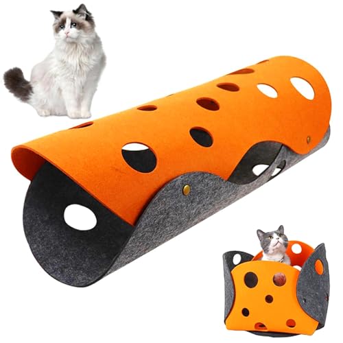 DIY Katzentunnel, Mini Katzen Spieltunnel, Abnehmbarer und Waschbarer Filz Tunnel für Katzen, Welpen, Kaninchen, Meerschweinchen und Andere Haustiere DIY Katzentunnel, Mini Katzen Spieltunnel, Abnehmbarer und Waschbarer Filz Tunnel für Katzen, Welpen, Kaninchen, Meerschweinchen und Andere Haustiere von Ktnyl