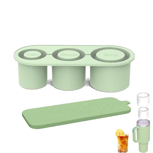 Eiswürfelform, Eiswürfelform Silikon, Silikon Eiswürfelform für 40 Oz, 3 - Fach Eiswürfelschale, Zusätzlich zu Den Normalen Eiswürfeln Können Sie Auch Eisbecher Herstellen von Ktnyl