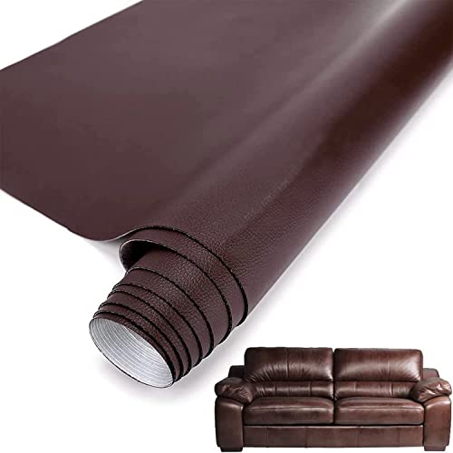 Leder Patch Kit, Lederreparatur Patch Kits, Selbstklebend Leder Flicken Braun, Kunstleder Aufkleber für Sofas, Autositze, Möbel (40 * 137cm, Dunkles Curry) von Ktnyl