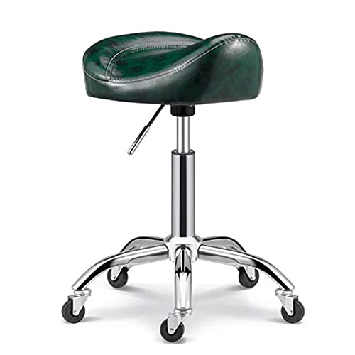 Hydraulischer Sattel-Massagehocker Ergonomisch Komfortabler Rollender Verstellbarer Salon-Schwenksattelsitz für Entwurfs-Massage-Klinik Spa-Salon Schwenksattelstuhl Green Hydraulischer Sattel-Massagehocker Ergonomisch Komfortabler Rollender Verstellbarer Salon-Schwenksattelsitz für Entwurfs-Massage-Klinik Spa-Salon Schwenksattelstuhl Green von Ktrezs