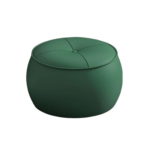 Ktrezs 12,2-Zoll-runde Kunstleder-Ottomane, Rückenless Stuhl Mit Rutschfesten Pads Und Eingebauten Griff, Fußstütze Für Wohnzimmer, Büro Im Fußschemel,Schlafzimmer Green-B Ktrezs 12,2-Zoll-runde Kunstleder-Ottomane, Rückenless Stuhl Mit Rutschfesten Pads Und Eingebauten Griff, Fußstütze Für Wohnzimmer, Büro Im Fußschemel,Schlafzimmer Green-B von Ktrezs
