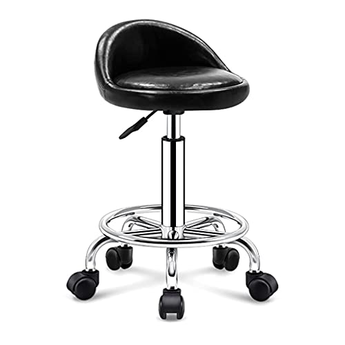 Ktrezs Deluxe Rundhöhe Pneumatische Hydraulische Einstellbare Rollhocker, Ideal Für Spa -Gesichtsmassage Tattoo Arzttechniker Büro Oder Haushaltsgebrauch (Niedrige Rückenle Black 1 Ktrezs Deluxe Rundhöhe Pneumatische Hydraulische Einstellbare Rollhocker, Ideal Für Spa -Gesichtsmassage Tattoo Arzttechniker Büro Oder Haushaltsgebrauch (Niedrige Rückenle Black 1 von Ktrezs