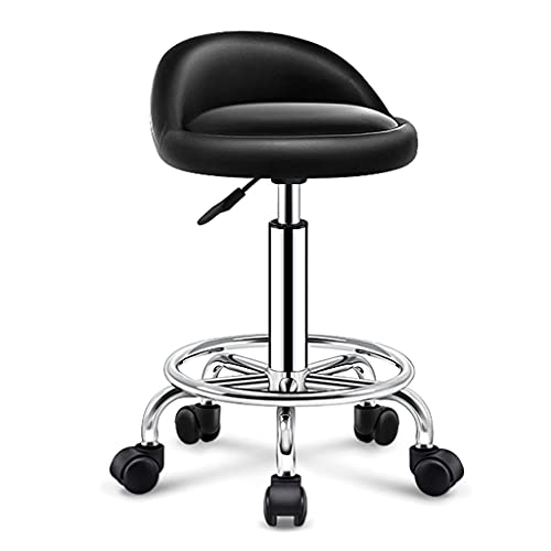 Ktrezs Deluxe Rundhöhe Pneumatische Hydraulische Einstellbare Rollhocker, Ideal Für Spa -Gesichtsmassage Tattoo Arzttechniker Büro Oder Haushaltsgebrauch (Niedrige Rückenle Black Ktrezs Deluxe Rundhöhe Pneumatische Hydraulische Einstellbare Rollhocker, Ideal Für Spa -Gesichtsmassage Tattoo Arzttechniker Büro Oder Haushaltsgebrauch (Niedrige Rückenle Black von Ktrezs