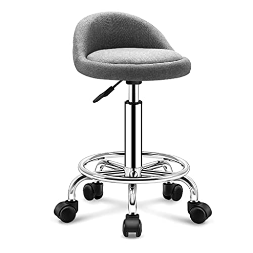 Ktrezs Deluxe Rundhöhe Pneumatische Hydraulische Einstellbare Rollhocker, Ideal Für Spa -Gesichtsmassage Tattoo Arzttechniker Büro Oder Haushaltsgebrauch (Niedrige Rückenle Grey Ktrezs Deluxe Rundhöhe Pneumatische Hydraulische Einstellbare Rollhocker, Ideal Für Spa -Gesichtsmassage Tattoo Arzttechniker Büro Oder Haushaltsgebrauch (Niedrige Rückenle Grey von Ktrezs
