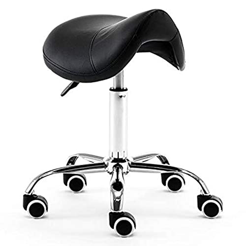 Ktrezs Ergonomic Professional Black Wheeled Sattelstuhl, Sattelhockerstuhl Für Massage Clinic Spa Salon Schnitt, Sattelrollhocker Mit Verstellbaren Rädern Black Ktrezs Ergonomic Professional Black Wheeled Sattelstuhl, Sattelhockerstuhl Für Massage Clinic Spa Salon Schnitt, Sattelrollhocker Mit Verstellbaren Rädern Black von Ktrezs