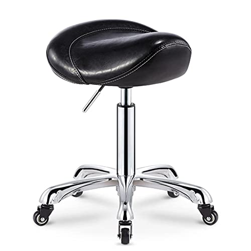 Ktrezs Hydraulischer Sattel-Massagehocker Ergonomisch Komfortabler Rollender Verstellbarer Salon-Schwenksattelsitz für Entwurfs-Massage-Klinik Spa-Salon Schwenksattelstuhl Black Ktrezs Hydraulischer Sattel-Massagehocker Ergonomisch Komfortabler Rollender Verstellbarer Salon-Schwenksattelsitz für Entwurfs-Massage-Klinik Spa-Salon Schwenksattelstuhl Black von Ktrezs