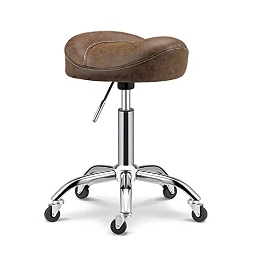 Ktrezs Hydraulischer Sattel-Massagehocker Ergonomisch Komfortabler Rollender Verstellbarer Salon-Schwenksattelsitz für Entwurfs-Massage-Klinik Spa-Salon Schwenksattelstuhl Brown 1 Ktrezs Hydraulischer Sattel-Massagehocker Ergonomisch Komfortabler Rollender Verstellbarer Salon-Schwenksattelsitz für Entwurfs-Massage-Klinik Spa-Salon Schwenksattelstuhl Brown 1 von Ktrezs