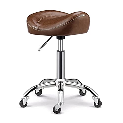 Ktrezs Hydraulischer Sattel-Massagehocker Ergonomisch Komfortabler Rollender Verstellbarer Salon-Schwenksattelsitz für Entwurfs-Massage-Klinik Spa-Salon Schwenksattelstuhl Brown Ktrezs Hydraulischer Sattel-Massagehocker Ergonomisch Komfortabler Rollender Verstellbarer Salon-Schwenksattelsitz für Entwurfs-Massage-Klinik Spa-Salon Schwenksattelstuhl Brown von Ktrezs