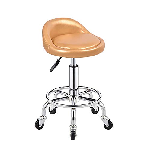Ktrezs Low Rücken drehbar rollender Hockerhöhe verstellbar Moderne Runde Stuhl Sitz Büro Computer Schreibtisch Stuhl mit Rädern Zeichnen des Hockers für Shop Guitar Lab Tat Gold Ktrezs Low Rücken drehbar rollender Hockerhöhe verstellbar Moderne Runde Stuhl Sitz Büro Computer Schreibtisch Stuhl mit Rädern Zeichnen des Hockers für Shop Guitar Lab Tat Gold von Ktrezs