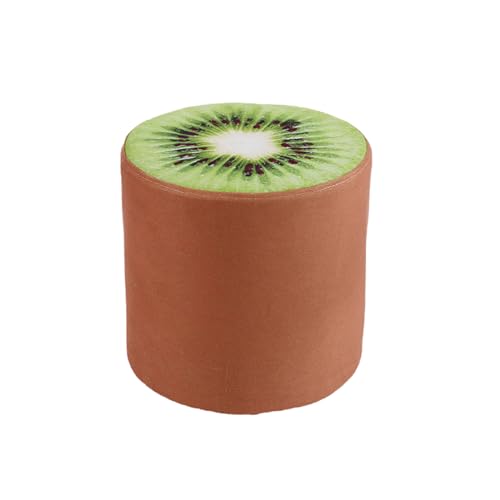 Ktrezs Massive Holz ottomane gestopfte runde Fußstopps, Moderne kreative gepolsterte kleine Fußstützenbodenhocker, für Akzentstuhl, Wohnzimmer, Schlafzimmer/Kinderzimmer mi Brown Ktrezs Massive Holz ottomane gestopfte runde Fußstopps, Moderne kreative gepolsterte kleine Fußstützenbodenhocker, für Akzentstuhl, Wohnzimmer, Schlafzimmer/Kinderzimmer mi Brown von Ktrezs